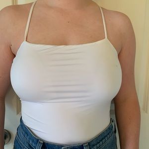 Aritzia cross back bodysuit